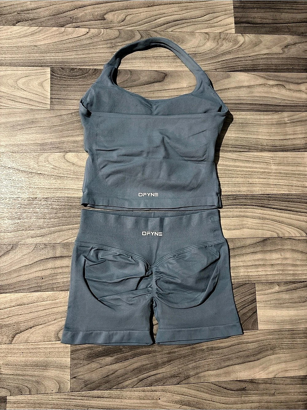 DFYNE impact halter and shorts set